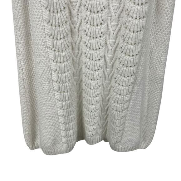 Y2K Fossil Ivory Knit Sleeveless Mini Sweater Dress Womens Medium - Picture 2 of 6
